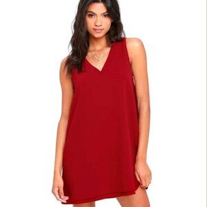 4 SI3NNA Flowy Mini Red Wine Dress Sleeveless Size Small